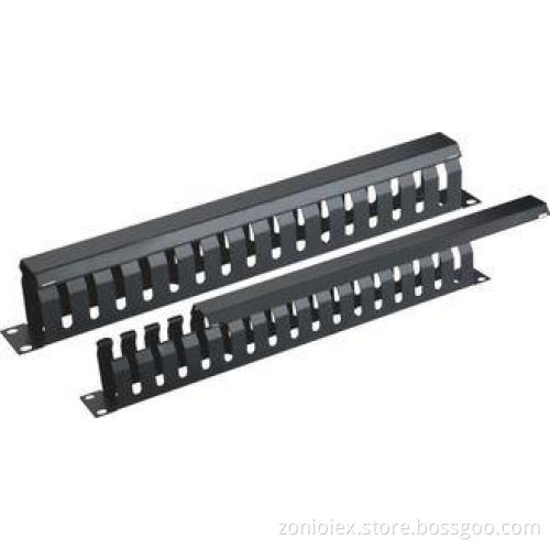 Black Metal Cover Network Cable Management Bar Products For